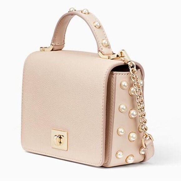 kate spade Maisie Serrano Place Pearl Warm Beige Mini Crossbody Purse Bag - Picture 2 of 8